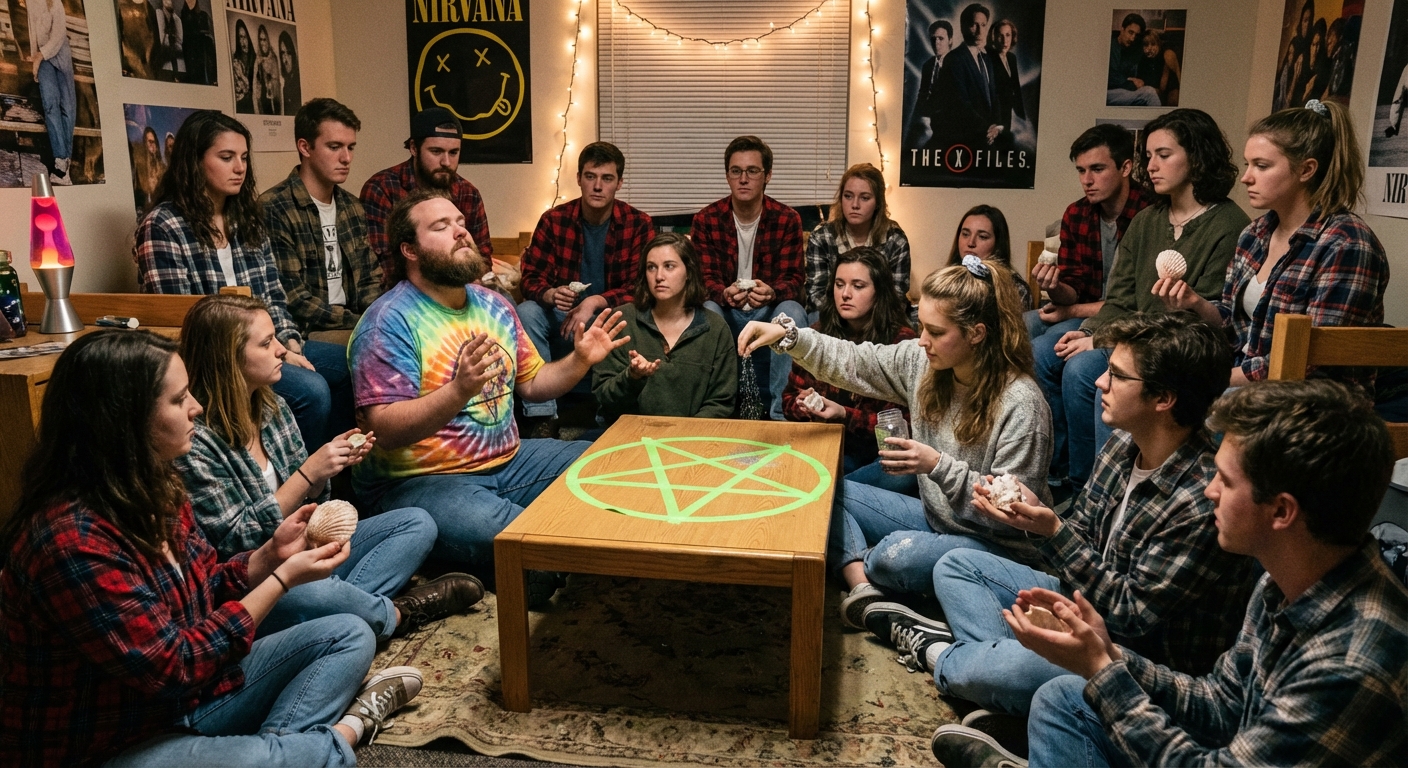 A Society for Spiritualism at Yale séance in progress